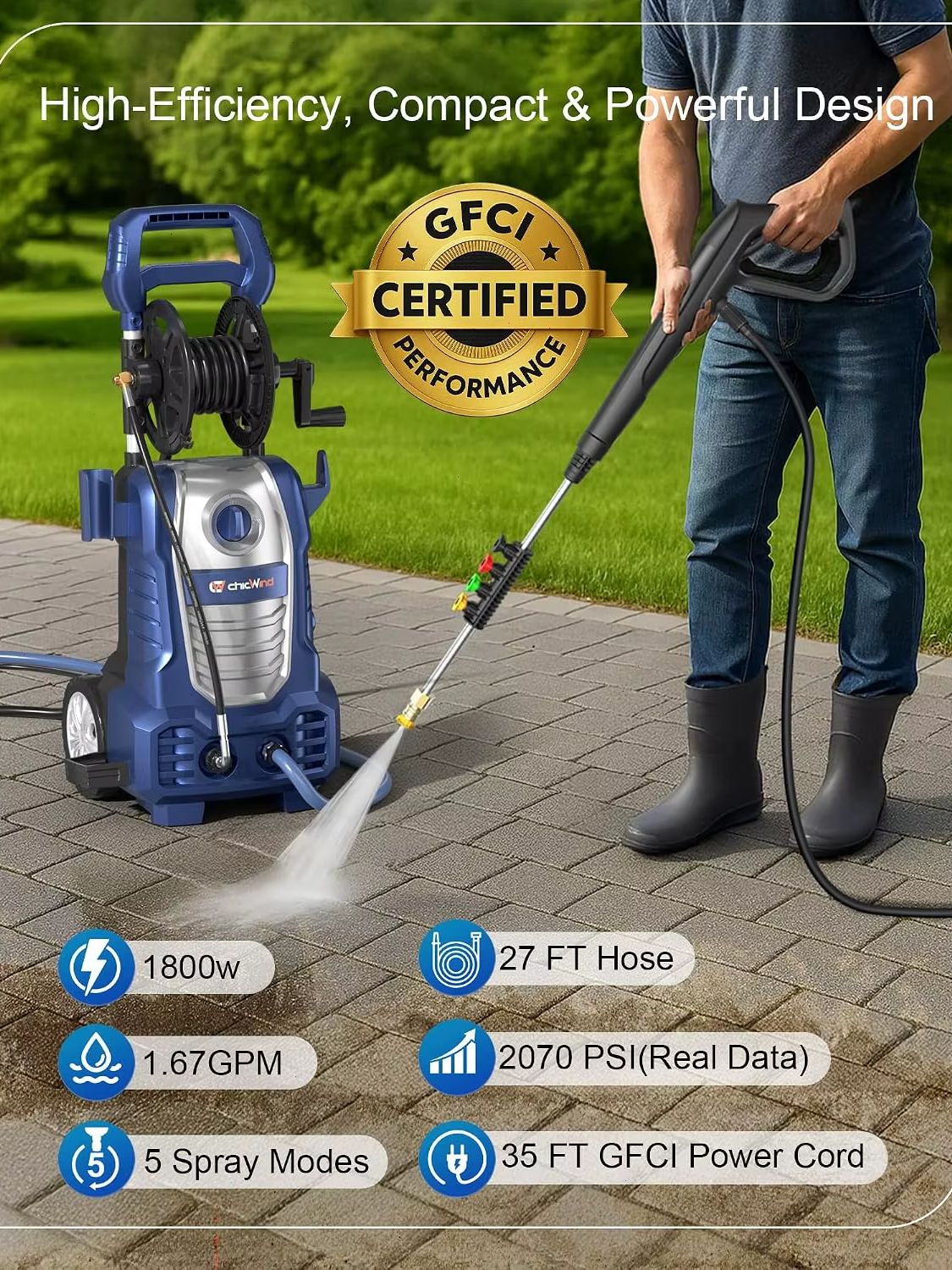 2070 PSI Electric Pressure Was - Electric Reel review and price